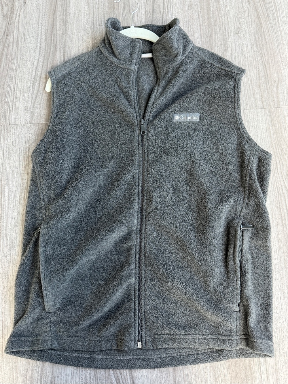 Columbia Steens Mountain Fleece Mens Size Medium Charcoal Grey Full Zip Outdoor